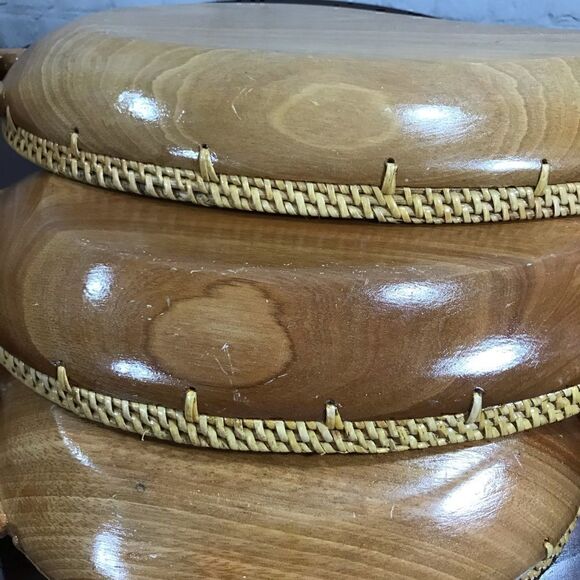 3 Piece Set Wooden Mango Shaped Serving Tray - Picture 5 of 6